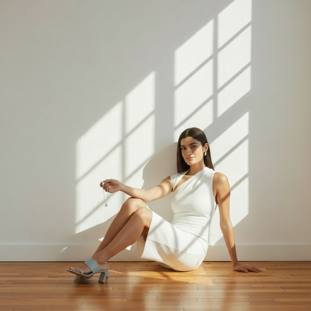 Marcella Manhattan Sleeveless Midi Dress Off White Asymmetrical Open Back XXL‎